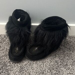 Kids Black Mukluks